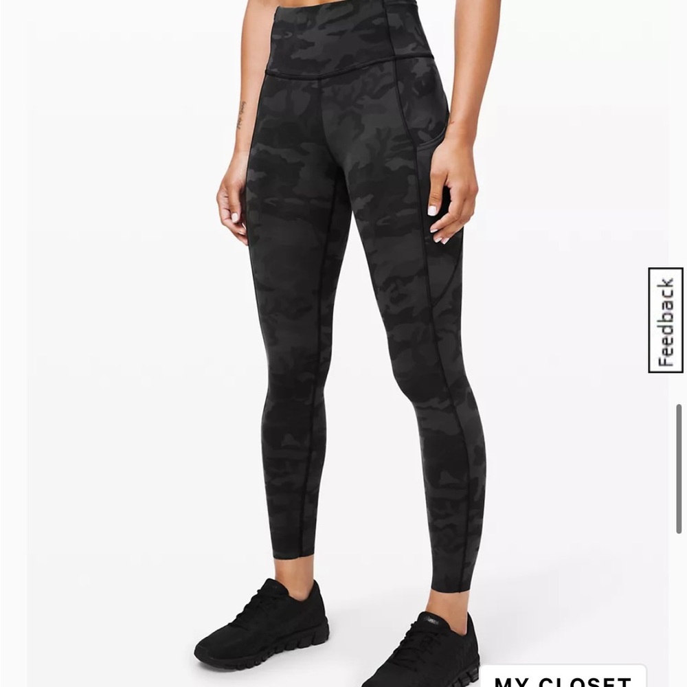 Lululemon Fast & Free High Rise 25” Tight- size 4- camo